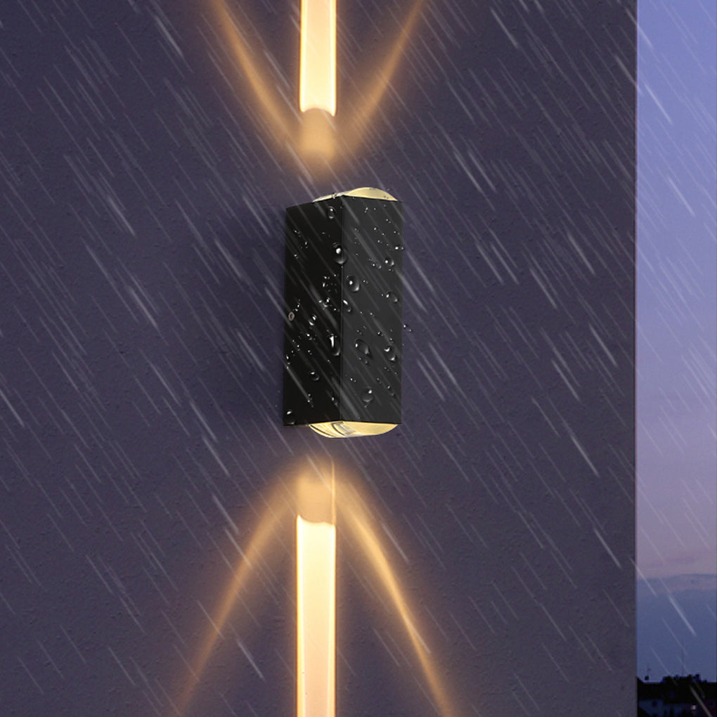 Utomhus Svart Aluminium Vägglampa LED Upp Ner