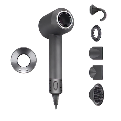 Hårfön med jonteknologi och munstycke