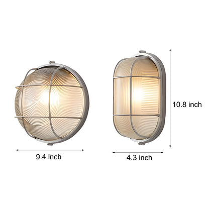 1-Ljuskälla Retro Industriell Oval/Rund Utomhusvägglampa
