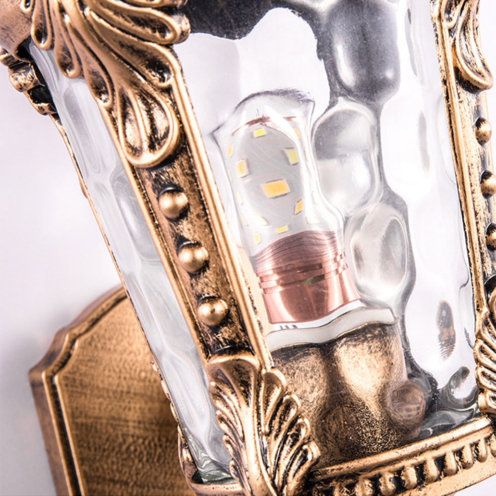 Utomhus Vintage Glas Vägglampa