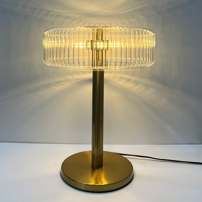Modern Guldig Glas Sovrums Bordslampa