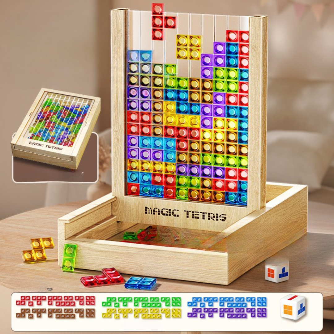Magisk Trä Tetris Spel