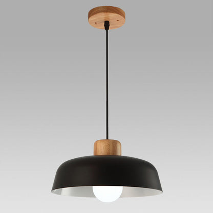 Nordic Creative Pendant Light | Naturligt Trä &amp; Aluminium | Modern Hemljus | 11.81 x 5.51 in | Brick by Brick
