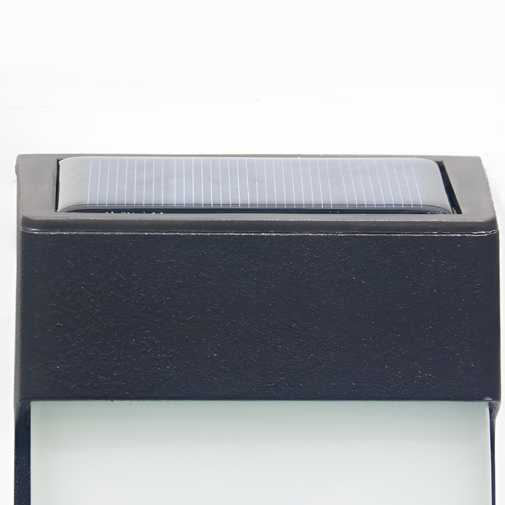 2 Stk Rektangulära LED Solarskyddade Vägglampor
