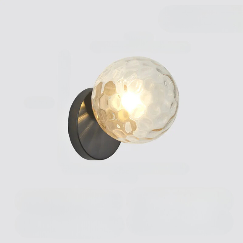 GoldLicht - Modern Guld Vägglampa Med Glaskula