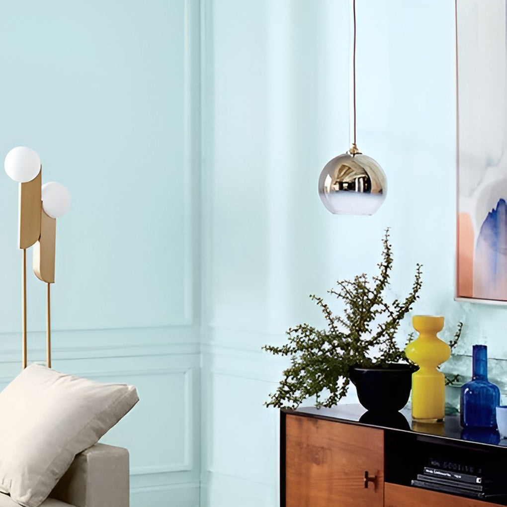 SphereGlow - Modern Glasklar Industrial LED- Handlamp för Kök och Matrum