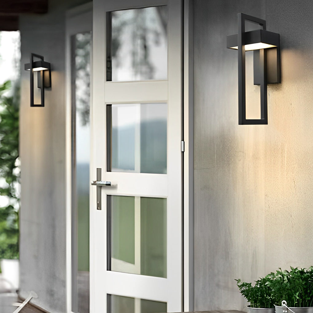 Utomhus Vägglampa Modern Svart LED Lampa