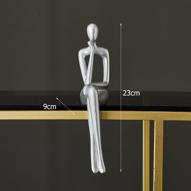 RoyaleGlow Abstrakt Bokhylla Dekor Figuriner för Hem