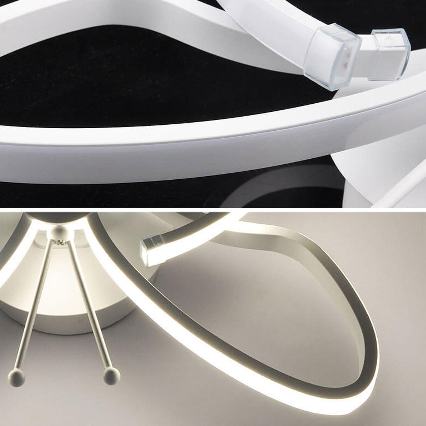 Modern minimalistisch LED-vägglampa i fjäderform