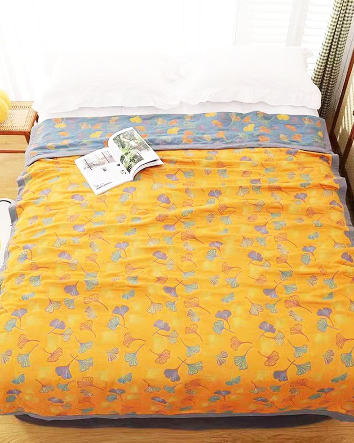 Carvallo – Lyxig bomullsfilt med fint lövmönster för värme och stil