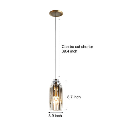 Geometrisk Taklampa med Kristallaccenter