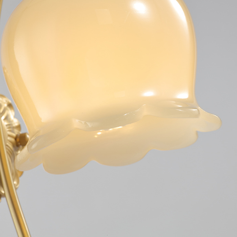Elegant Koppar Glas Vägglampa