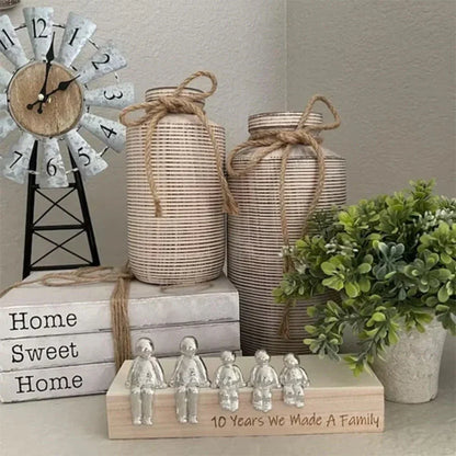 Tidlös familjeskulptur