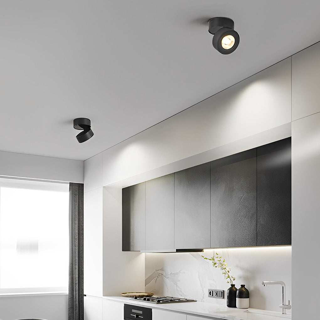 LichtVisie - Rund Fällbar Justerbar LED Nordic Spotlights Inbyggd Taklampa
