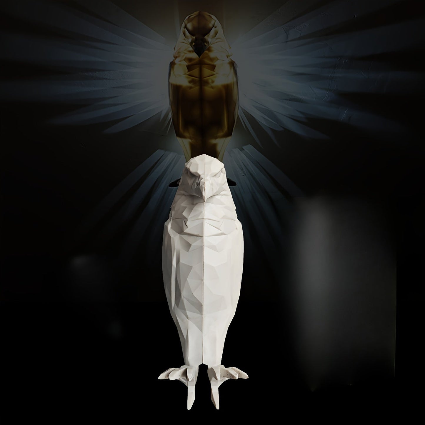 UggleGlow - Geometrisk Uggla LED Väggdekoration för Säsongsfirande