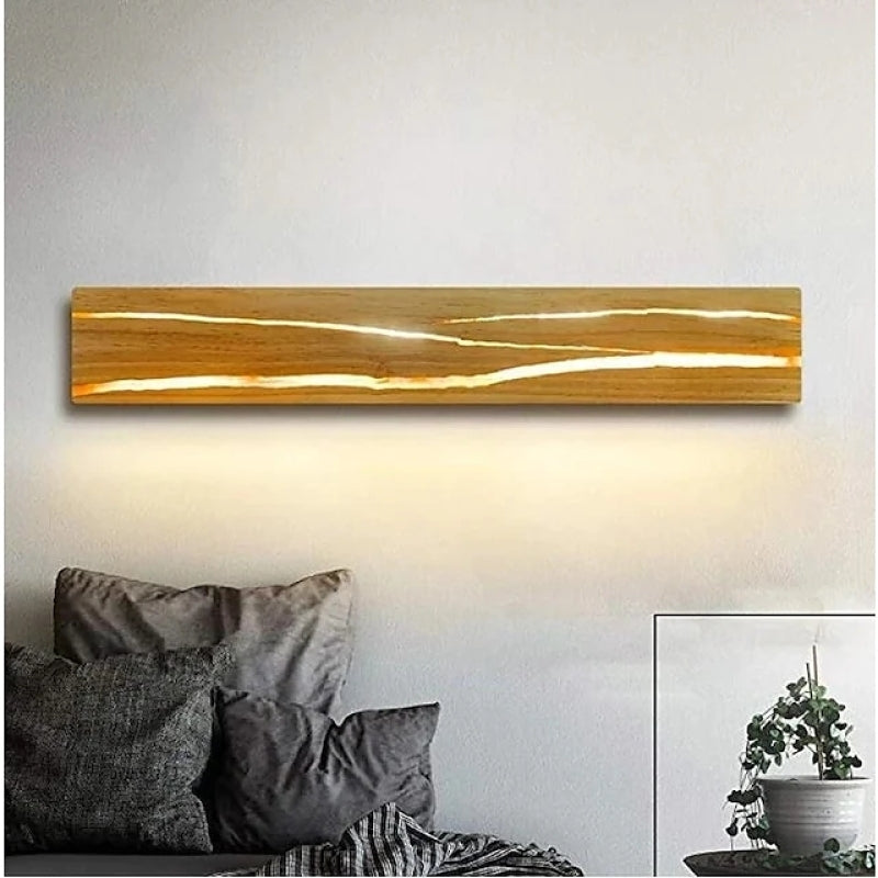 Orr Minimalistisk LED Vägglampa Vardagsrum/Sovrum Trä