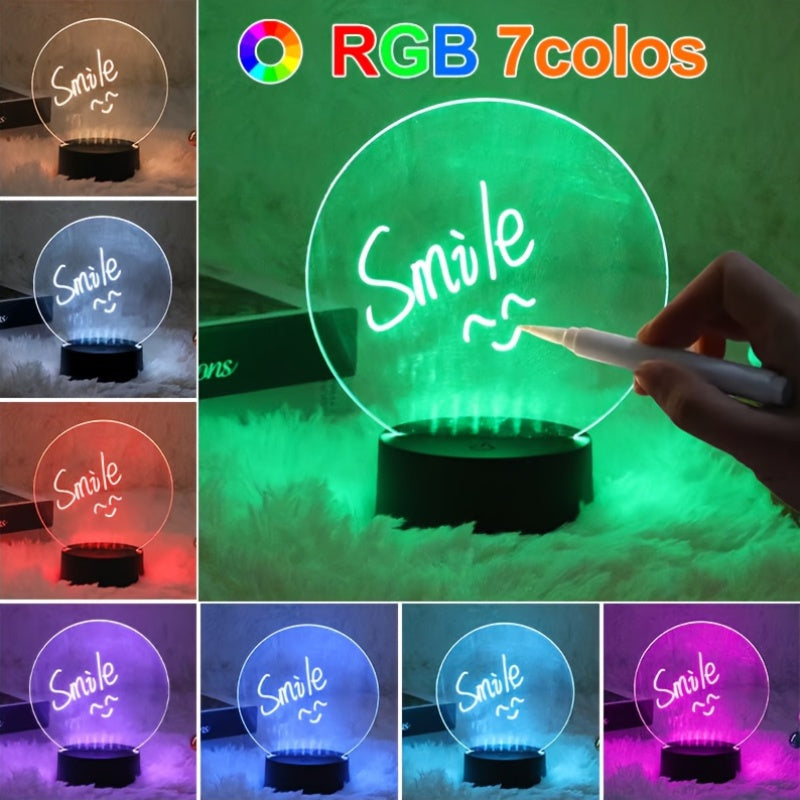 3DGlow - LED Nattlampa med 16 Färger och USB/Batteridrift