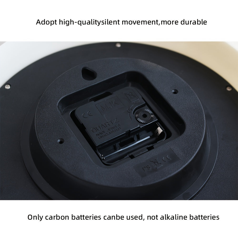 SilenceTime - Stille 10-tums Väggklocka för Sovrum och Vardagsrum