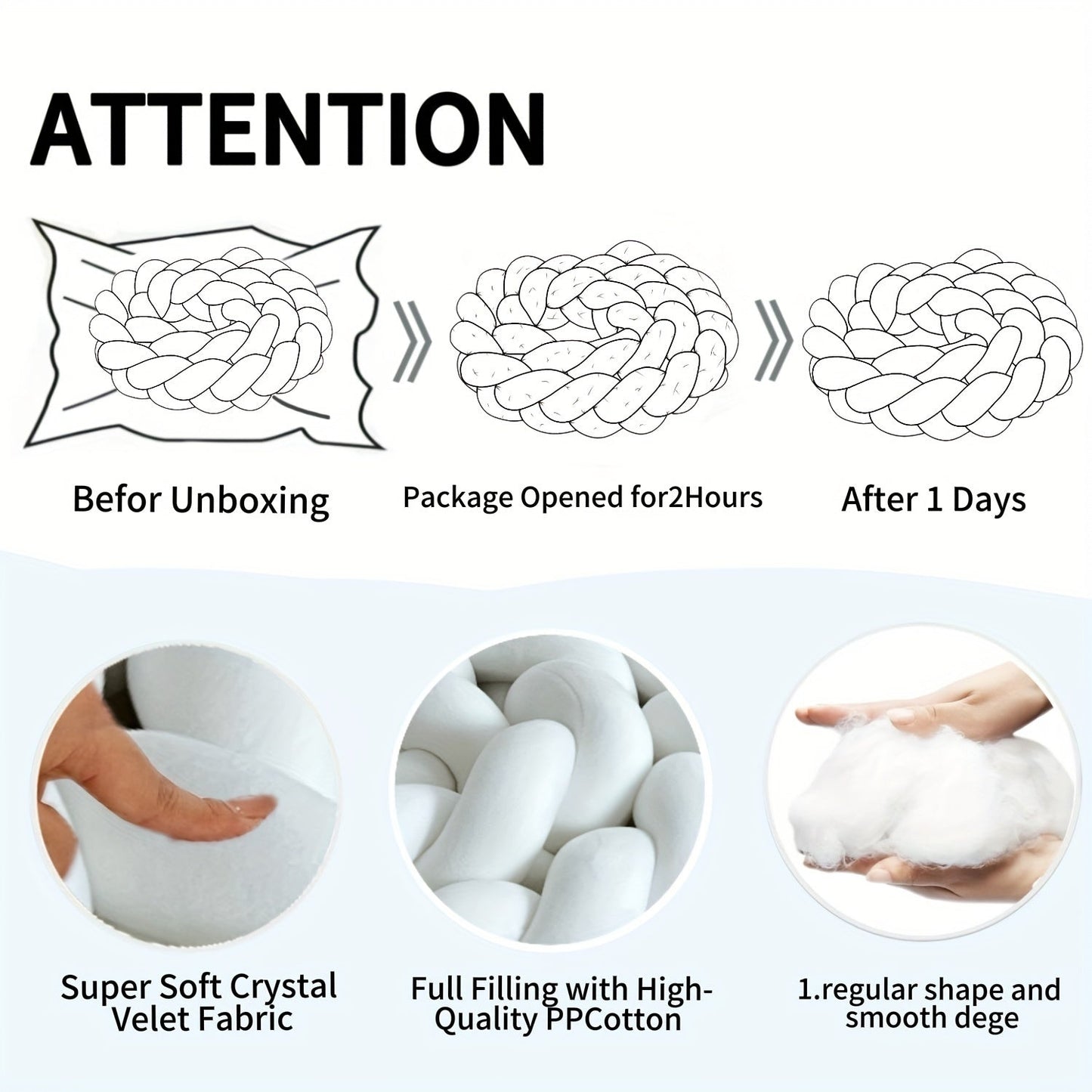 Handgjord Knapp Vloerkudde - Geometrisk Mönster, Tvättbar, 78-tum, Helårs Dekorativ Kuddfyllning med Polyester