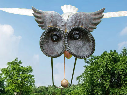Trädgård Vind Snurra Metall Ute Ornament
