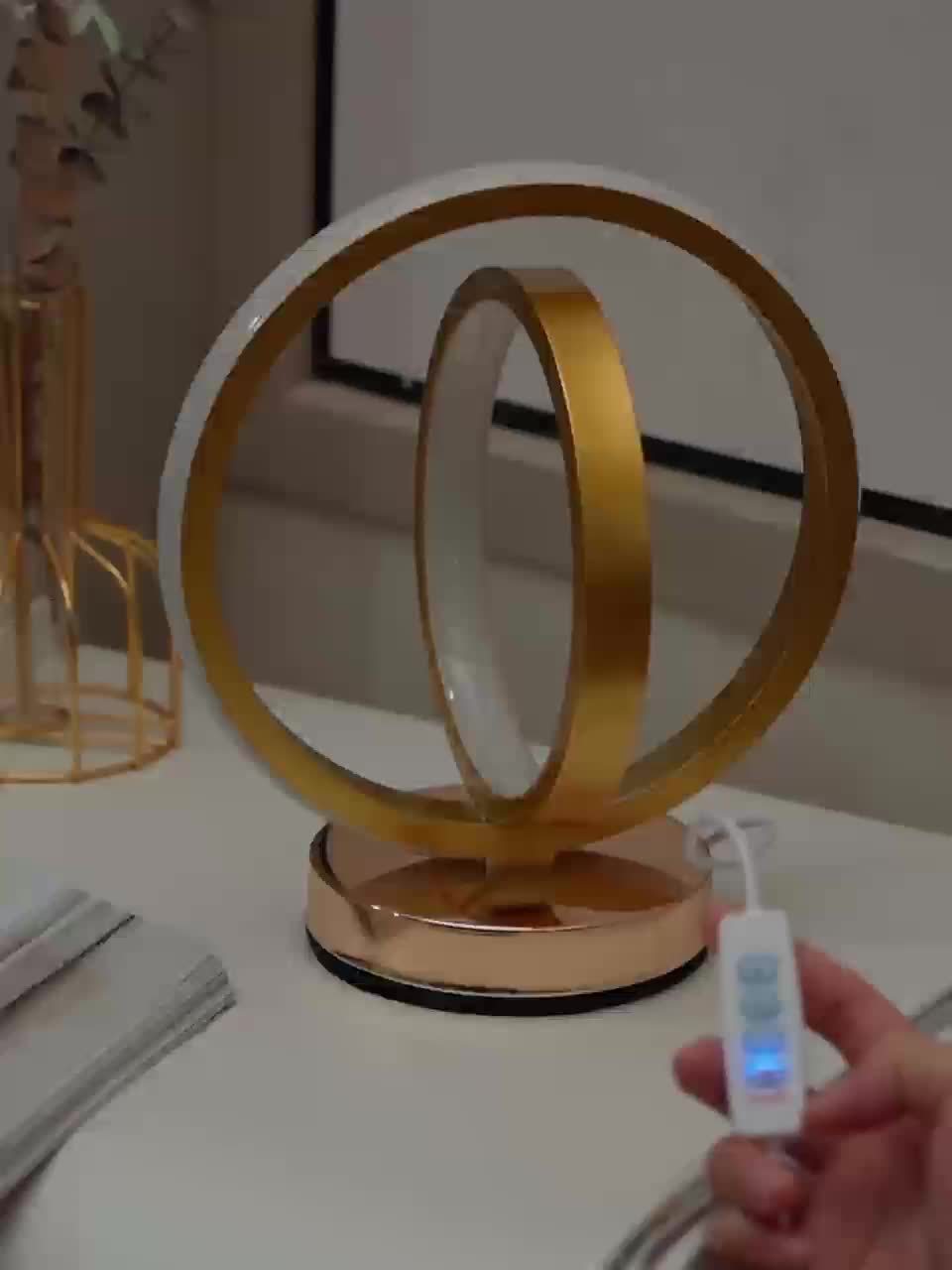 LumiSunset - Modern Metallbordslampa, USB-drivet, Dimbar Skrivbordslampa