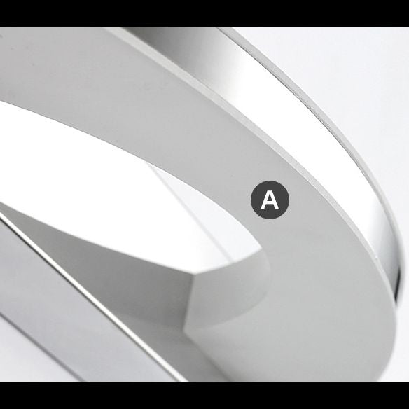 Leigh Modern Minimalistisk Oval LED Vägglampa Krom Sovrum/Badrum Metall Akryl