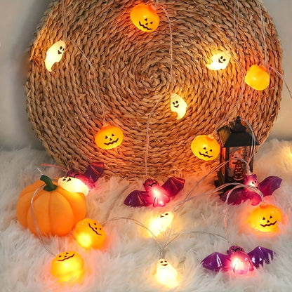 Halloween-lights string battery-operated pumpkin