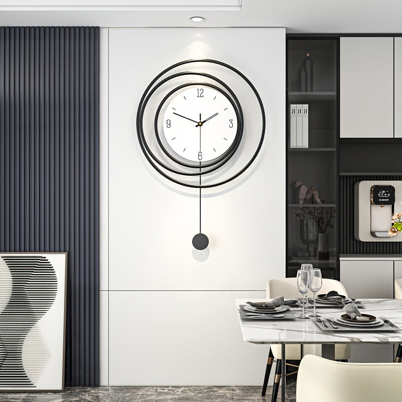 Modern Minimalistisk Metallväggklocka - 72 cm Hög och 45 cm Bred