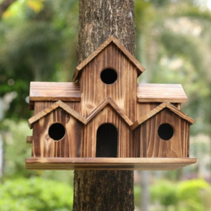 NatureNest - Artisan Birdhouse med sex mysiga ingångar