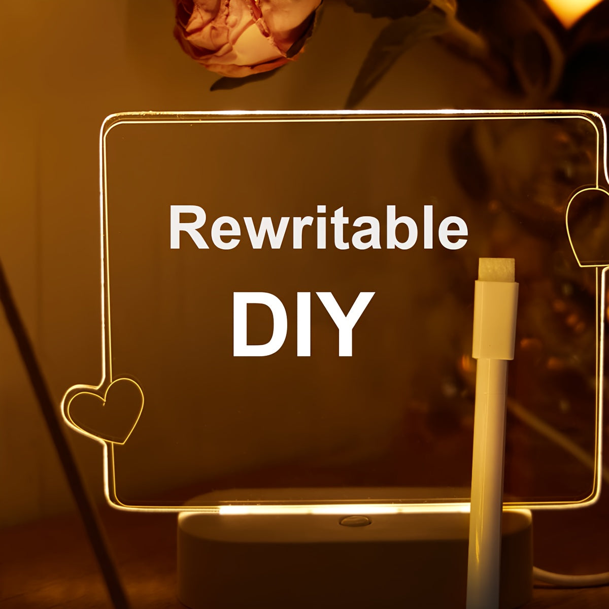 LoveGlow - USB 3D Kärlekshjärta Nattlampa