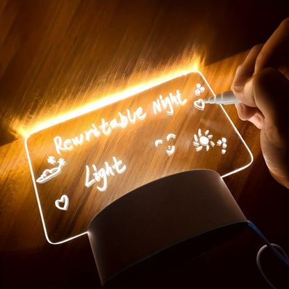 NoteGlow - LED Notitietavla Nattlampa med USB Strömförsörjning