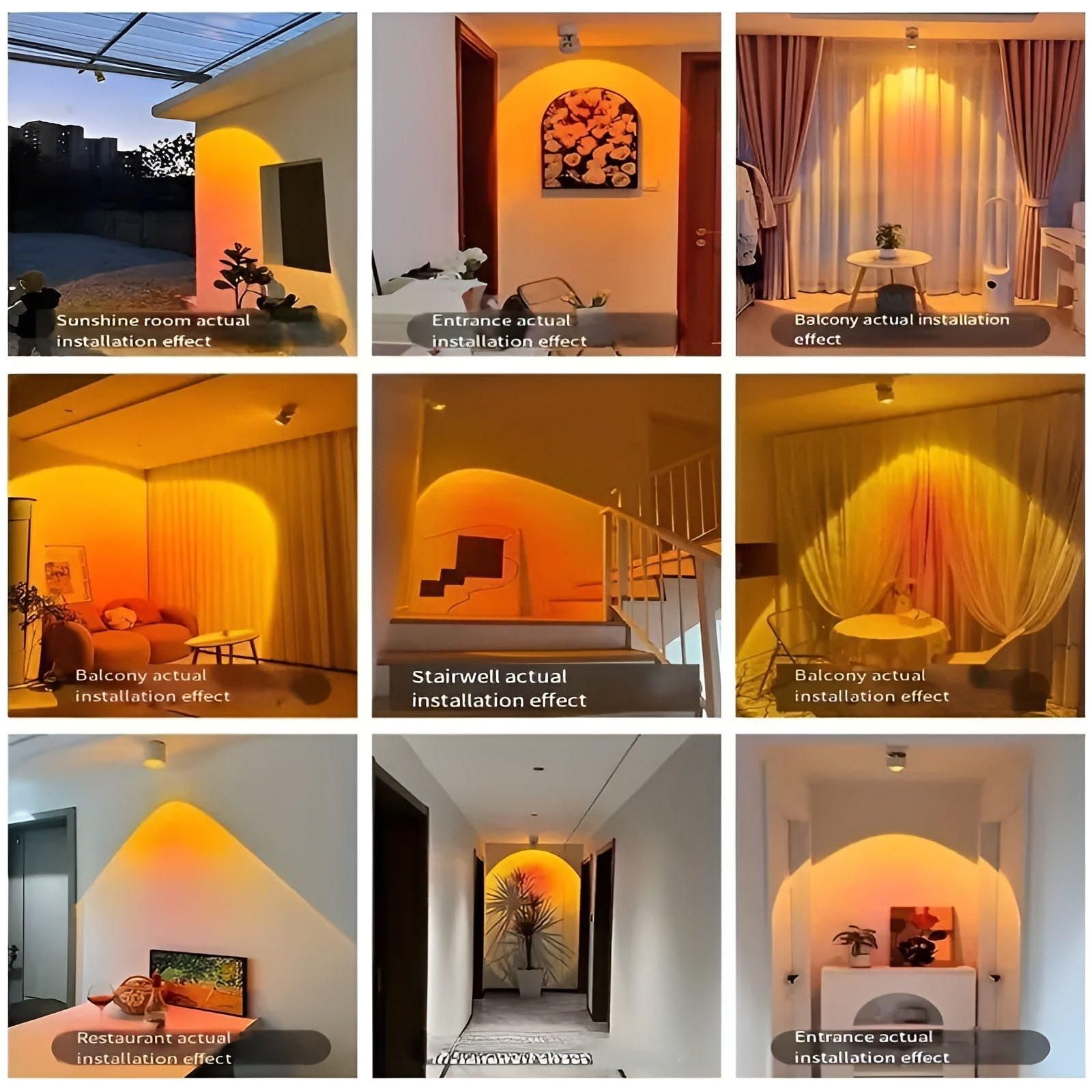 SunsetGleam Light - Modern Sunset LED Vägglampa