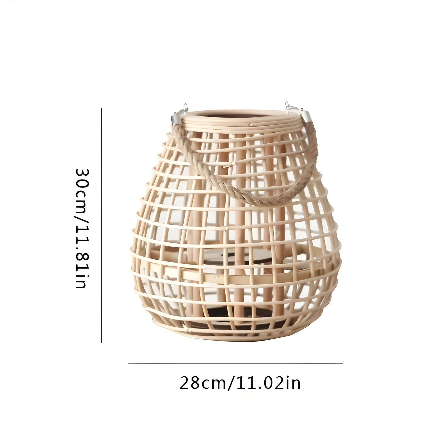 HomeHaven Lantern - Handwoven Candle Holder Floor Lantern
