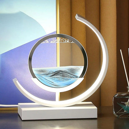 Kinetic Sand Bords Lamp – Lugn Dekor med Rörliga Landskap