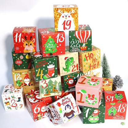 Presentlådor Jul Adventskalender Set