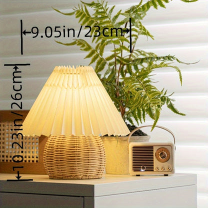 Bambu Vävd Bordslampa - Mysig och Finslipad Design