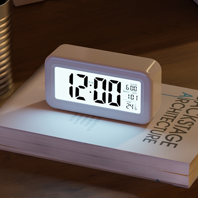 Digital väckarklocka med LCD-skärm - Datum- och temperaturvisning