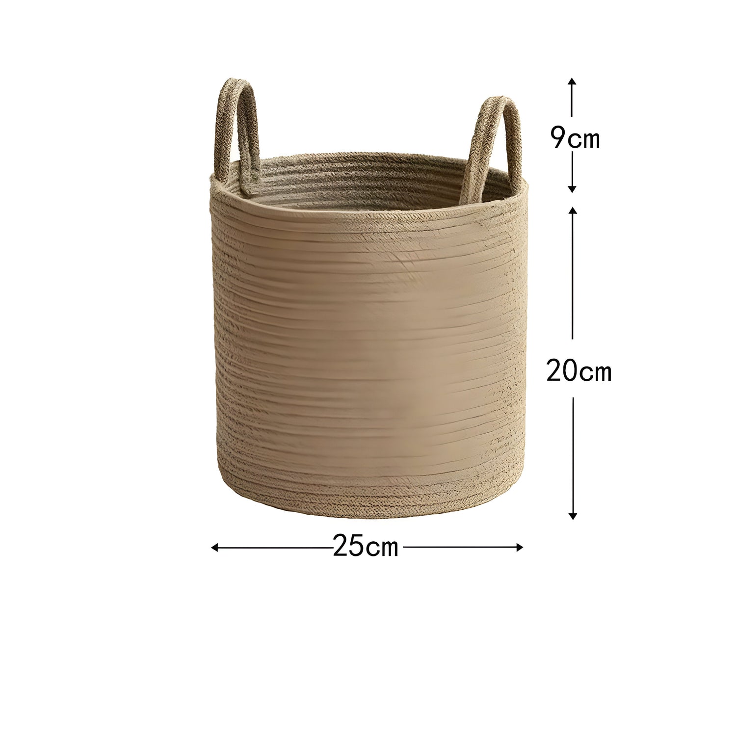 HearthWeave Korg - Fällbar, Handflätad Rep Korg