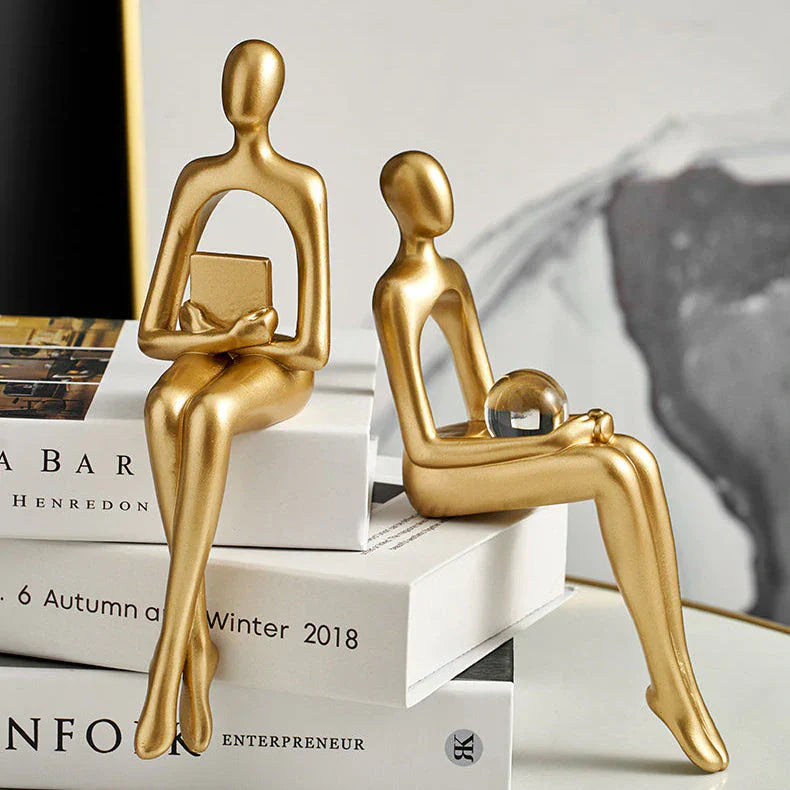 Carvallo – Abstract Bokhylla Figurer med Konstnärlig Utseende