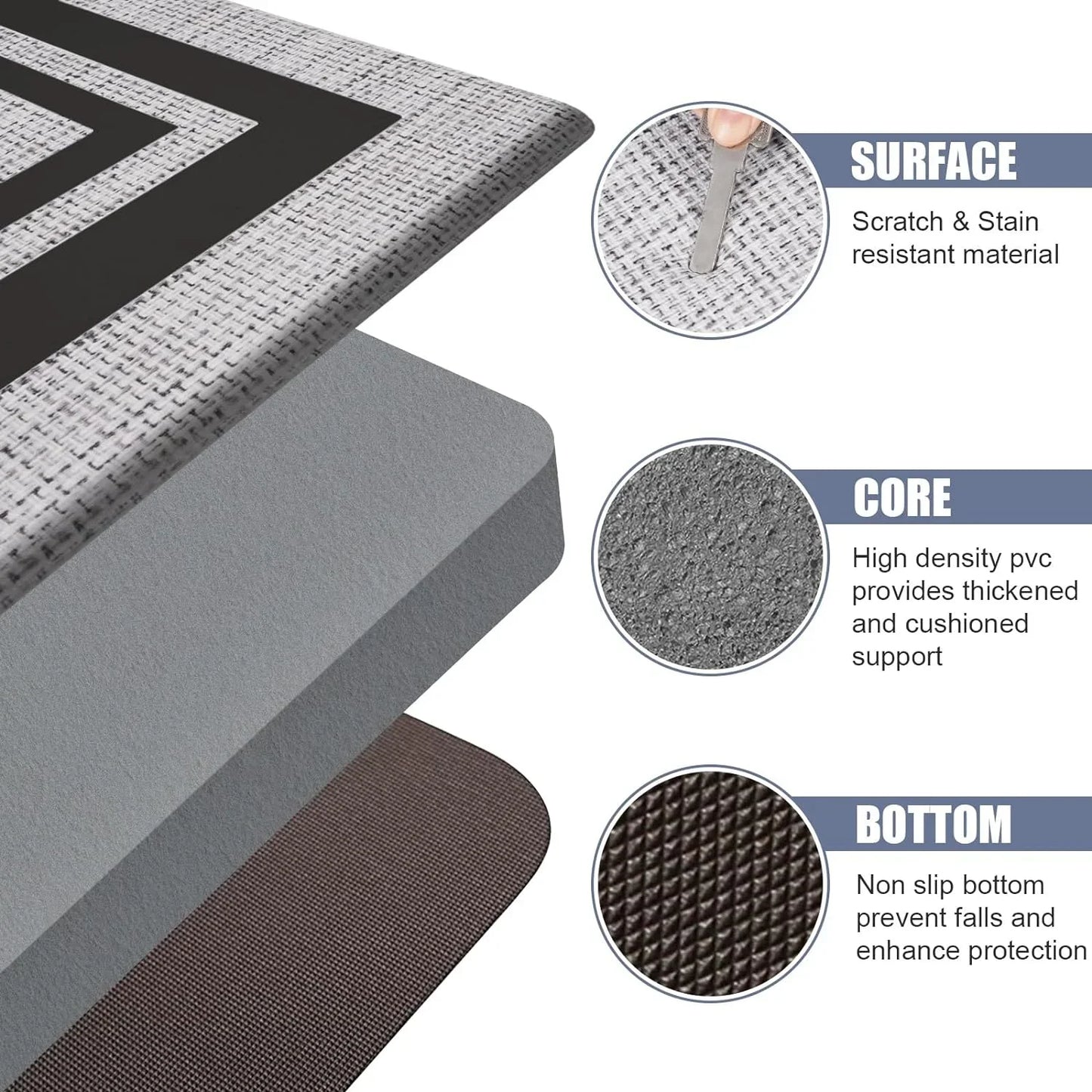 Royaleva Absorberande Antiskidmatta - Tvättbar Diatomit Kök och Badrumsmatta