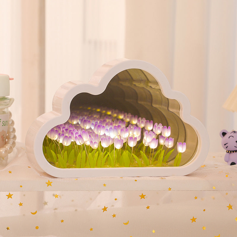 Tulpanlampa - LED Nattljus med Blomdesign