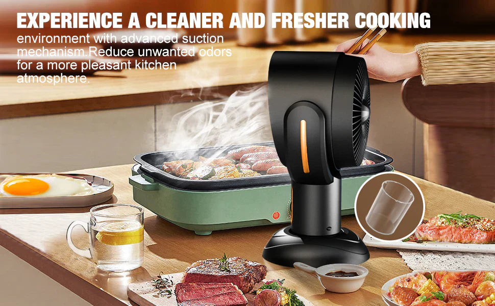 Royaleva Bärbar Spiskåpa med 2-hastighets Fläkt – Kompakt Ventilation