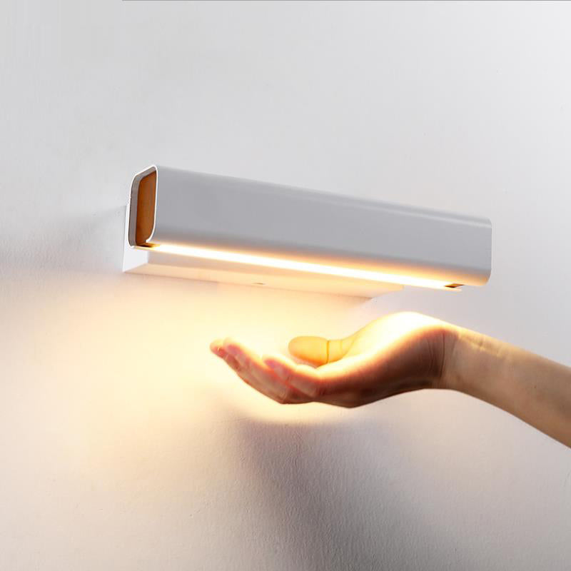 Aqsa Modern LED Vägglampa Inre Dimmbar Rektangulär Metall/Trä Vardagsrum