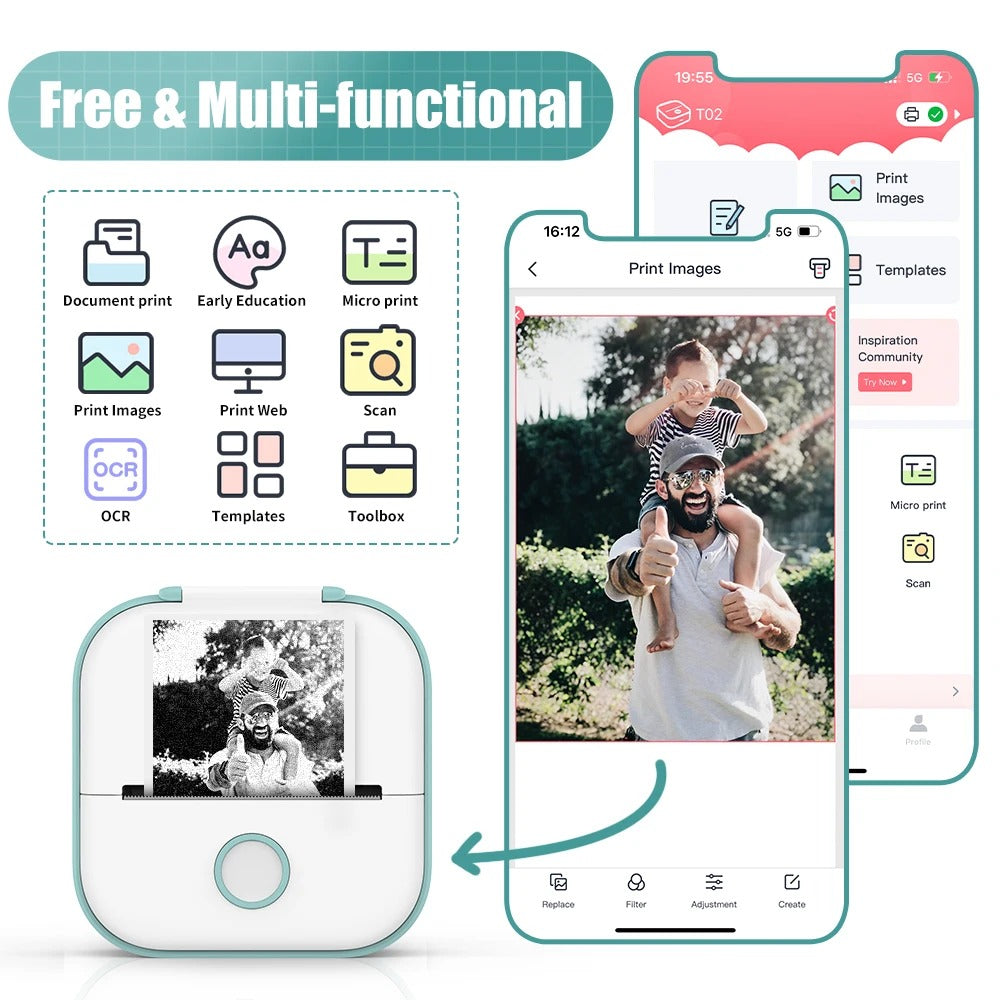 Portabel Mini Skrivare - Den Snabba Fotoprinter