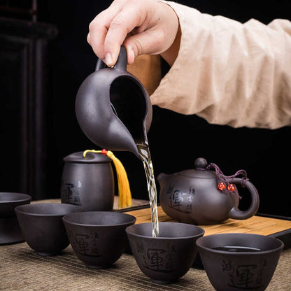 Carvallo - 9-delat teset för resa med förvaringsset och mörk finish