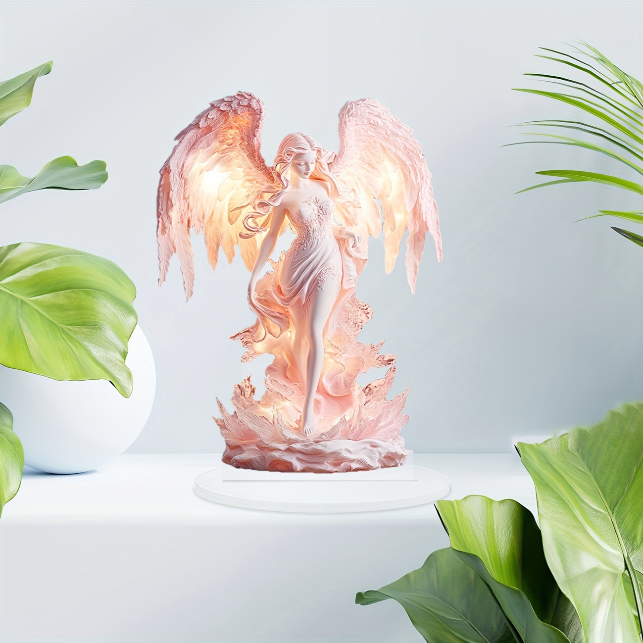 AngelGlow - Akrylängel Displaybord för Bords- och Hemdekoration