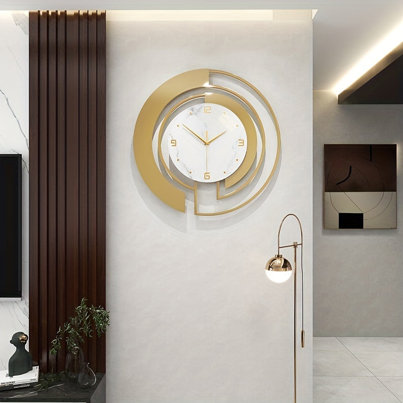 LuxuryTime - Modern Metallväggklocka, 18 tum