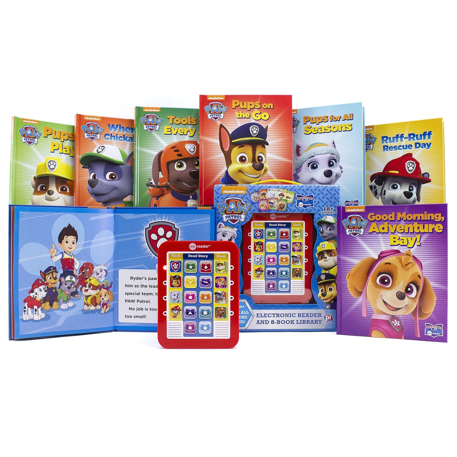 Barnens berättelseböcker läsande lärande surfplatta