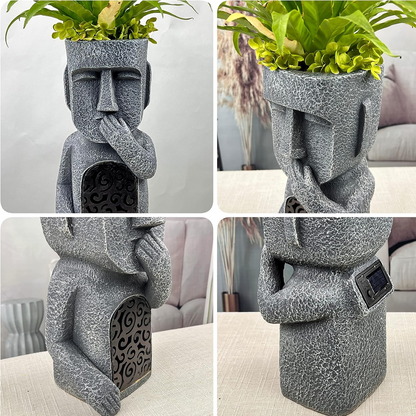 MysticMoai - Fängslande Solcellestatuetter för en kulturell prägel i din trädgård