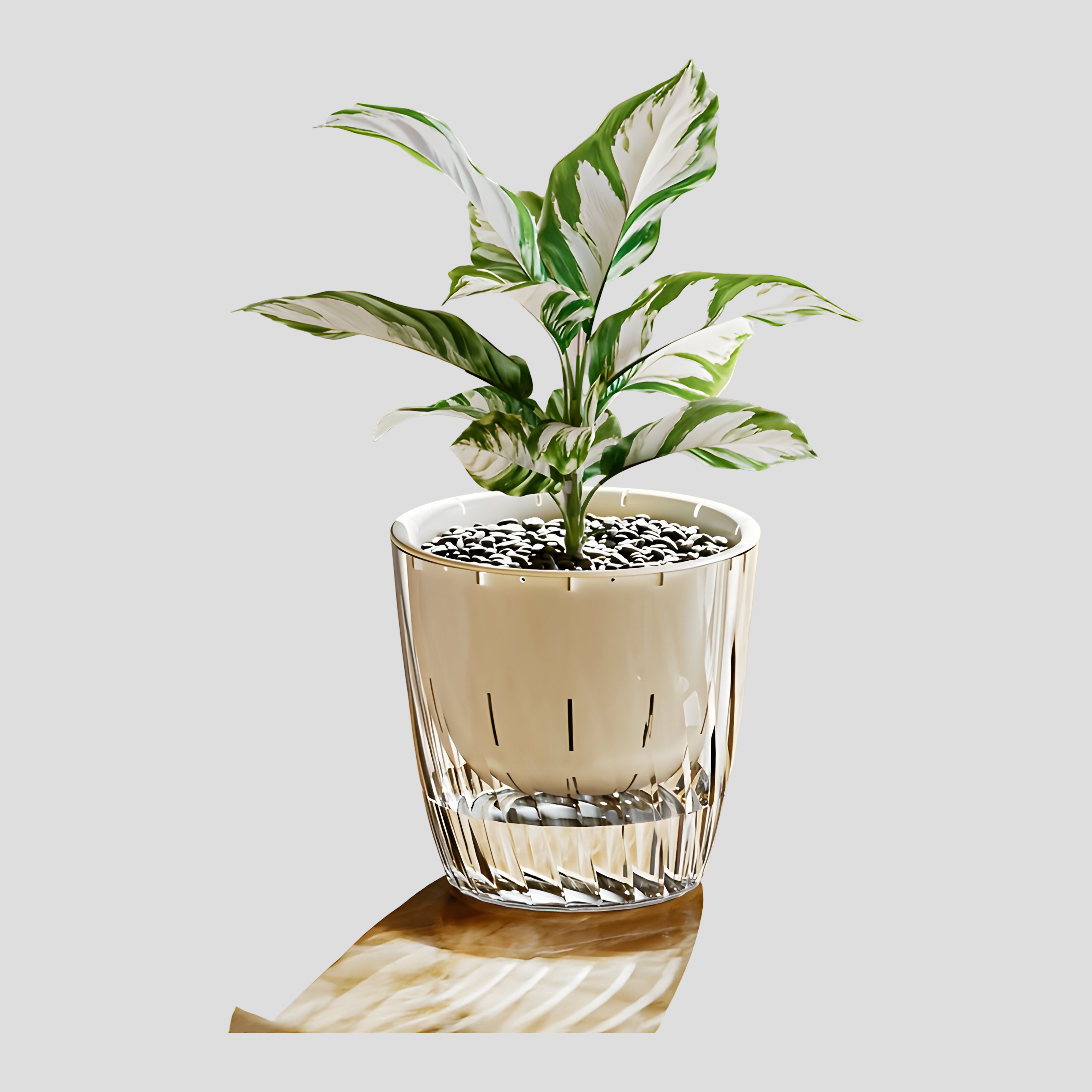 HydroGlow Kruka - 2-pack Självvattnande Bordsväxtkrukor